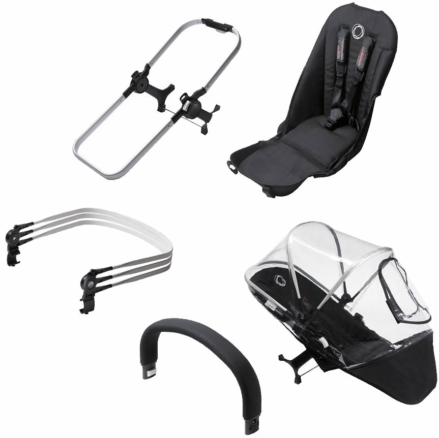 Bugaboo 2015 Donkey Duo Extension Set Black