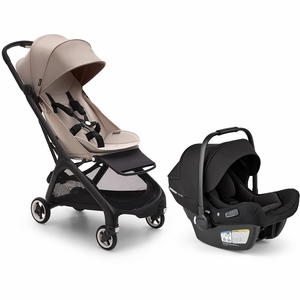 Bugaboo Butterfly + Turtle Air Shield Travel System Bundle - Black / Desert Taupe / Black