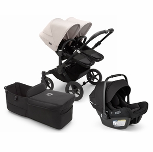 Bugaboo Donkey 5 Duo + Turtle Air Shield Travel System Bundle - Black / Midnight Black / Misty White / Black