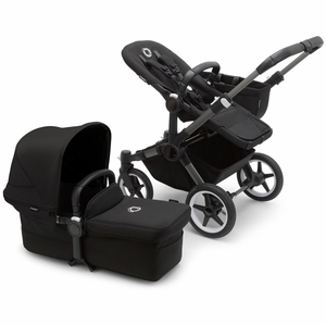 Bugaboo Donkey 5 Mono Complete Single-to-Double Stroller Bundle - Graphite / Midnight Black / Midnight Black