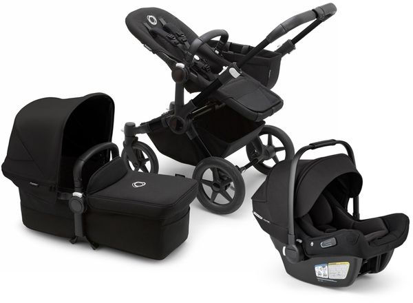 Bugaboo Donkey 5 Mono + Turtle Air Shield Travel System Bundle - Black / Midnight Black / Midnight Black / Black