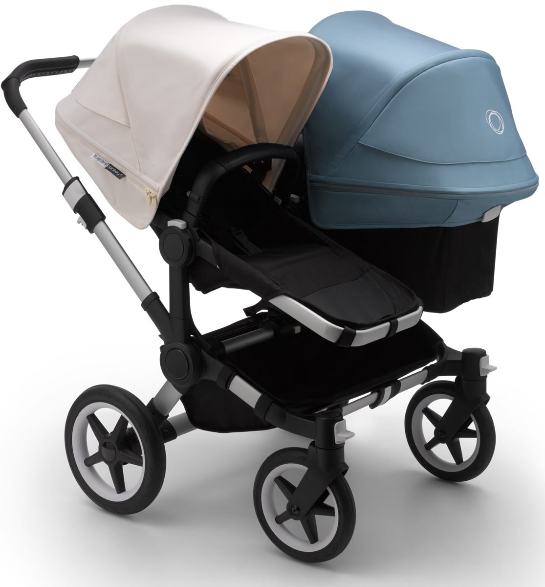 Bugaboo Donkey3 Duo Complete Double Stroller Aluminum/Black/Fresh
