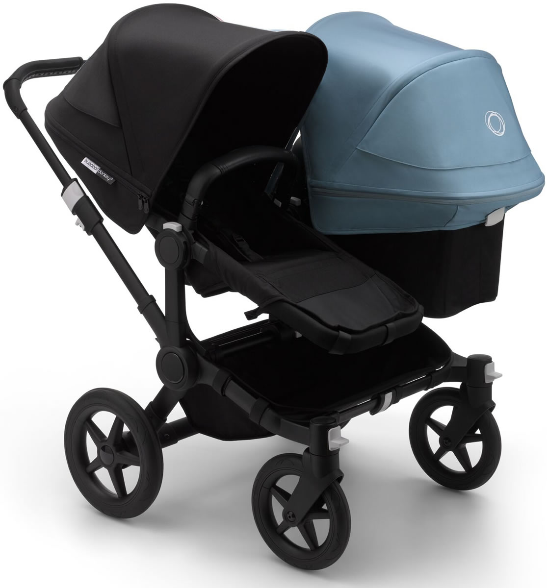 Bugaboo Donkey3 Duo Complete Stroller Black/Black/Black/Vapor Blue