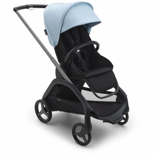 Bugaboo Dragonfly Complete Lightweight Compact Stroller - Graphite / Midnight Black / Skyline Blue