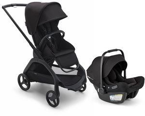 Bugaboo Dragonfly Stroller + Turtle Air Shield Travel System Bundle - Black / Midnight Black / Midnight Black / Black