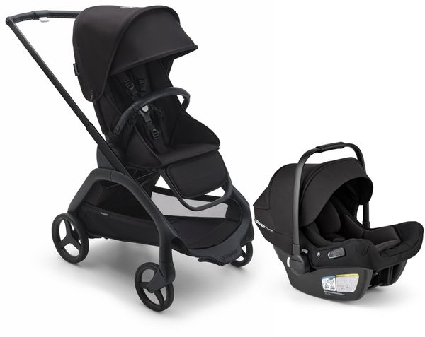 Bugaboo Dragonfly Stroller + Turtle Air Shield Travel System Bundle - Black / Midnight Black / Midnight Black / Black