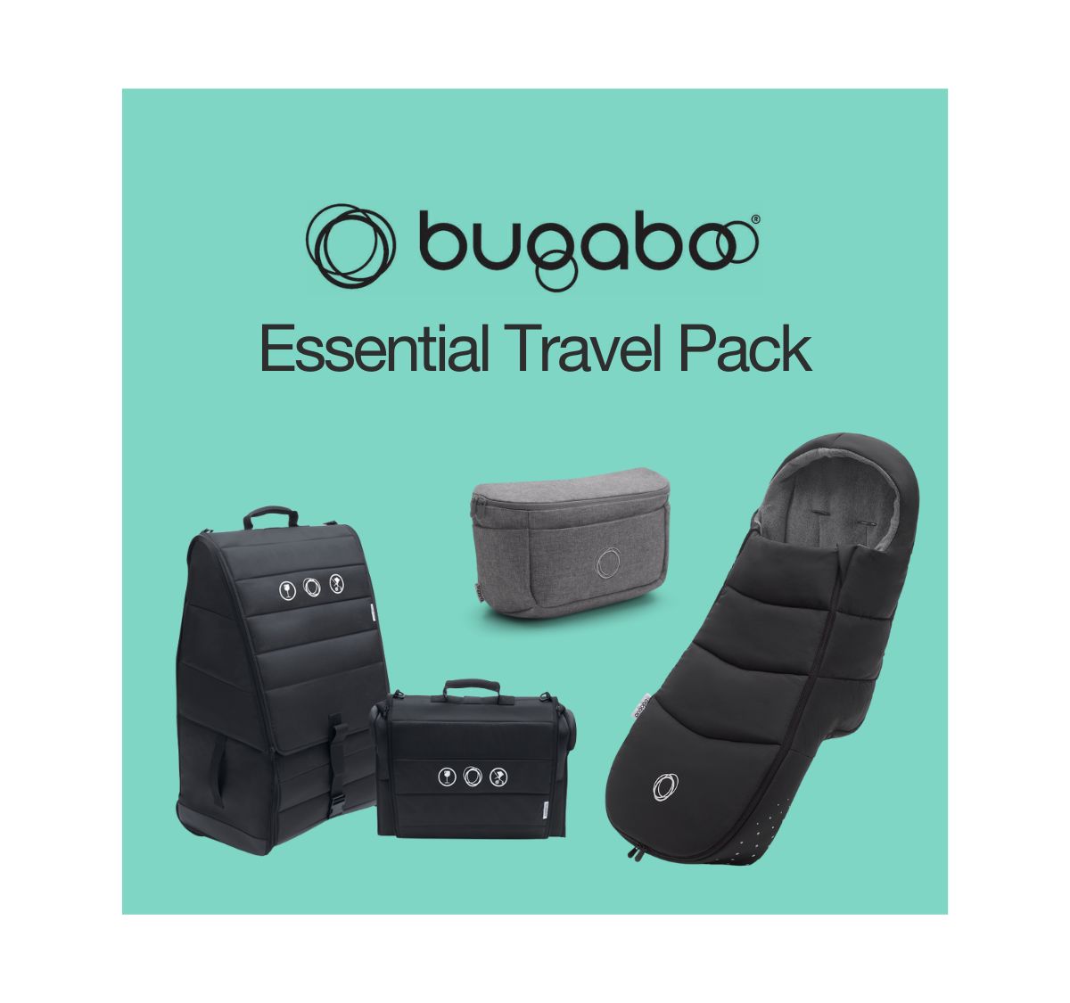 Bugaboo Essential Travel Pack Grey Melange / Midnight Black