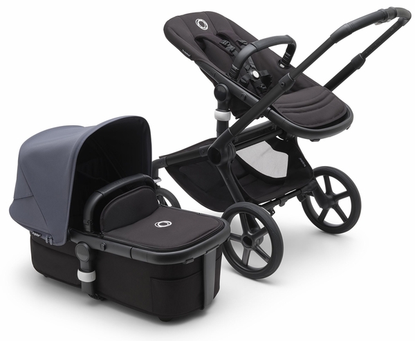 Bugaboo Fox 5 Complete Stroller Bundle - Black / Midnight Black / Stormy Blue