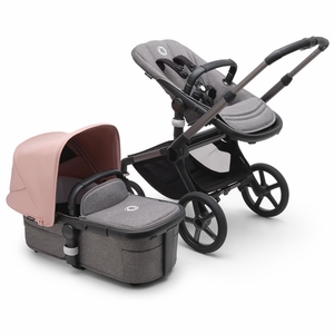 Bugaboo Fox 5 Complete Stroller Bundle - Graphite / Grey Melange / Morning Pink