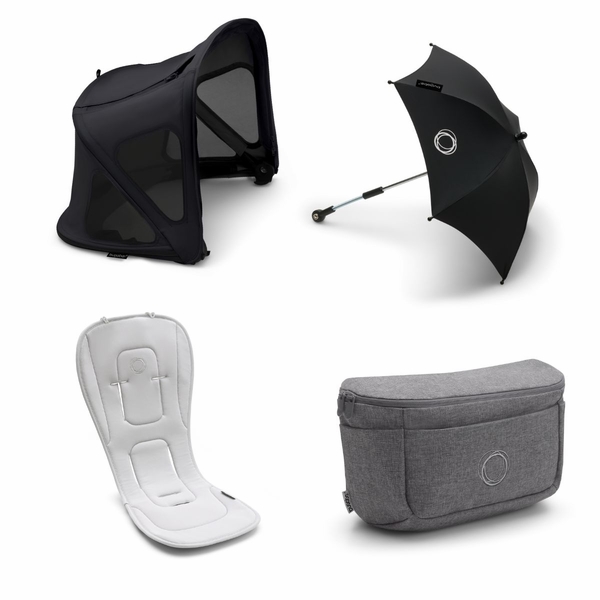 Bugaboo Fox 5 Summer Accessory Bundle - Midnight Black
