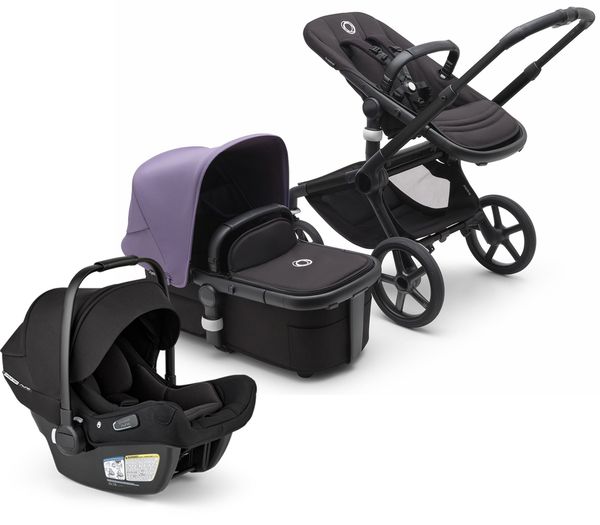 Bugaboo Fox 5 + Turtle Air Shield Travel System Bundle - Black / Midnight Black / Astro Purple / Black