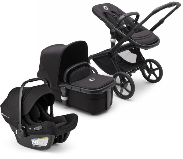 Bugaboo Fox 5 + Turtle Air Shield Travel System Bundle - Black / Midnight Black / Midnight Black / Black