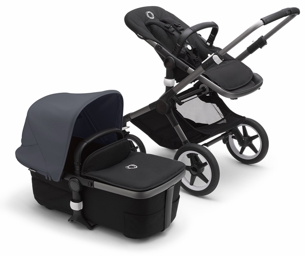 Bugaboo Fox3 Complete Stroller Bundle - Graphite / Midnight Black / Stormy Blue