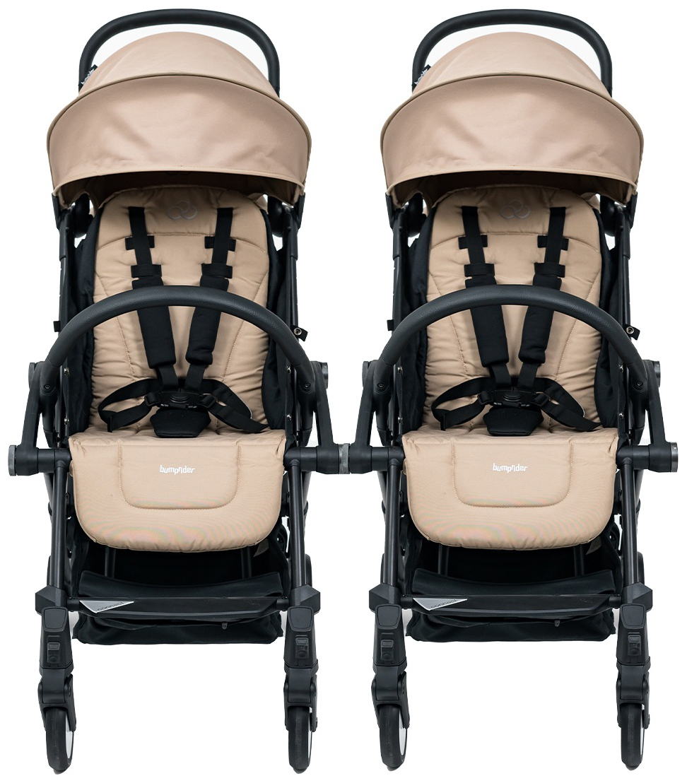 Bumprider Connect 3 Double Stroller Bundle - Black / Sand