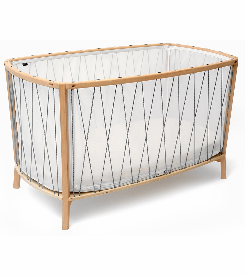 Charlie Crane KIMI Baby Bed with Foam Mattress Black & White