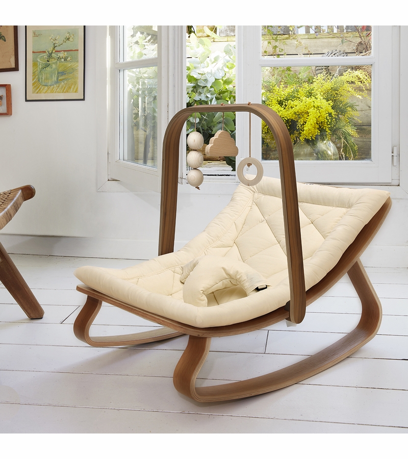 Charlie Crane LEVO Activity Arch for LEVO Baby Rocker Walnut