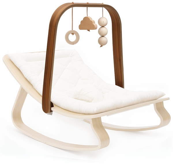 Charlie Crane LEVO Activity Arch for LEVO Baby Rocker - Walnut