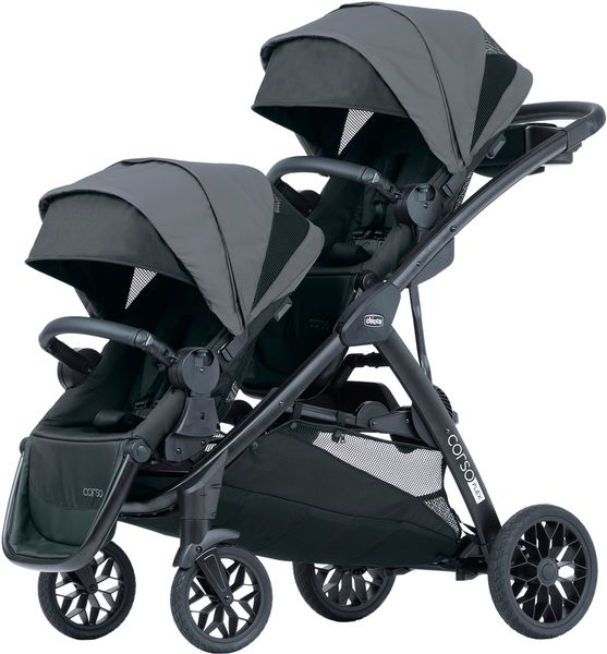 Chicco Corso Flex Double Stroller Bundle Legend