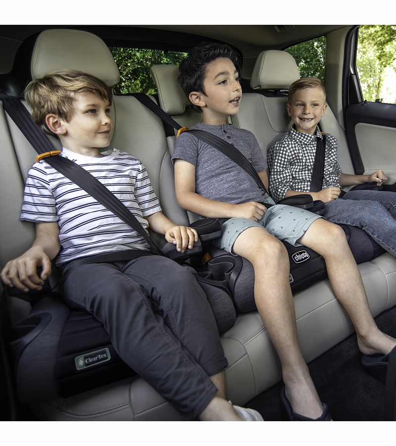 Chicco GoFit ClearTex Backless Booster Car Seat Shadow