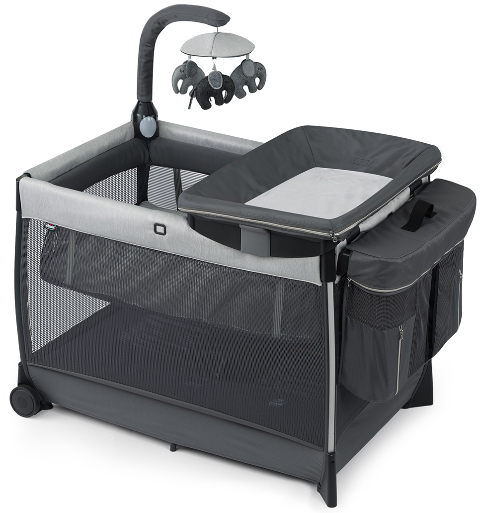 Lullaby Zip All-in-One Portable Playard - Driftwood | Chicco
