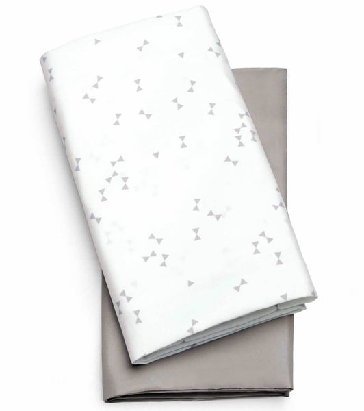 Chicco LullaGo Sheets, 2Pack Grey Triangle