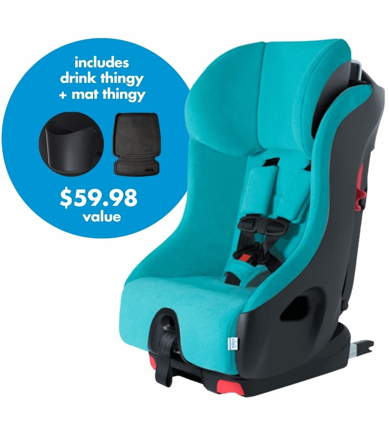Clek Foonf Convertible Car Seat + Drink & Mat Thingy Bundle Capri