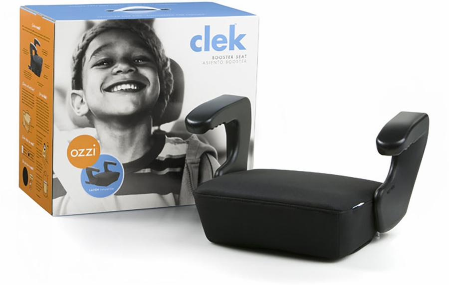 Clek Ozzi Backless Booster Car Seat with Rigid Latch Licorice