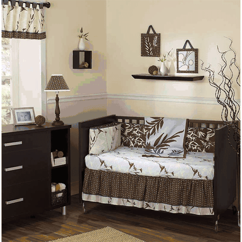 CoCaLo Natural Tranquil 4 Piece Crib Bedding Set