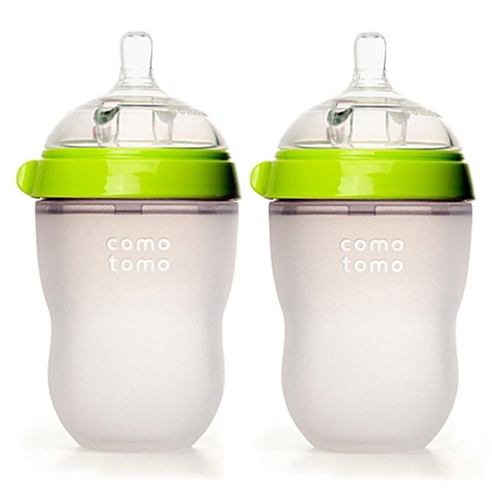 Comotomo Natural Feel Baby Bottle - - Green