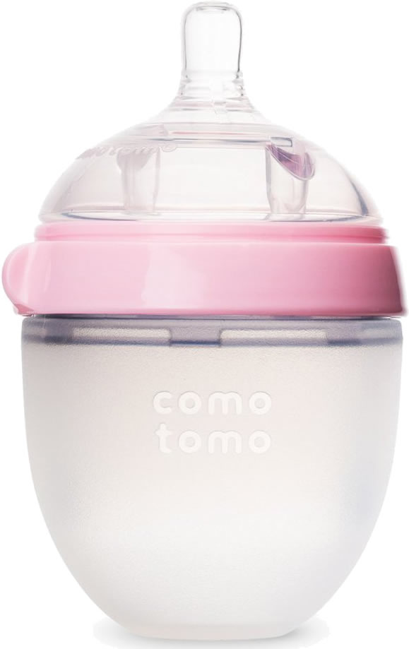 Comotomo Natural Feel Baby Bottle - - Pink