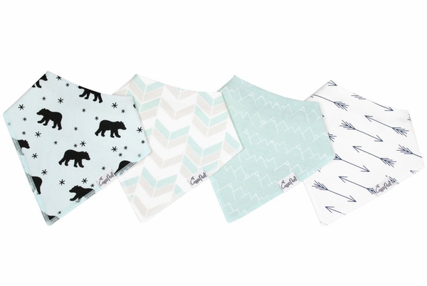 Copper Pearl Baby Bandana Bibs, 4 Pack - Archer