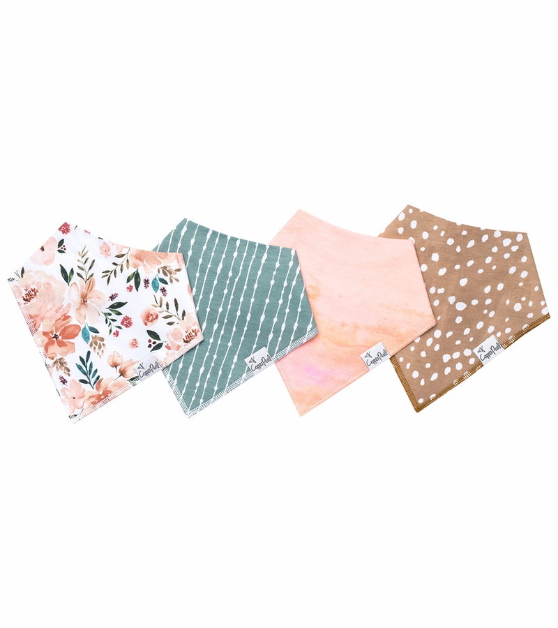 Copper Pearl Baby Bandana Bibs, 4 Pack Autumn