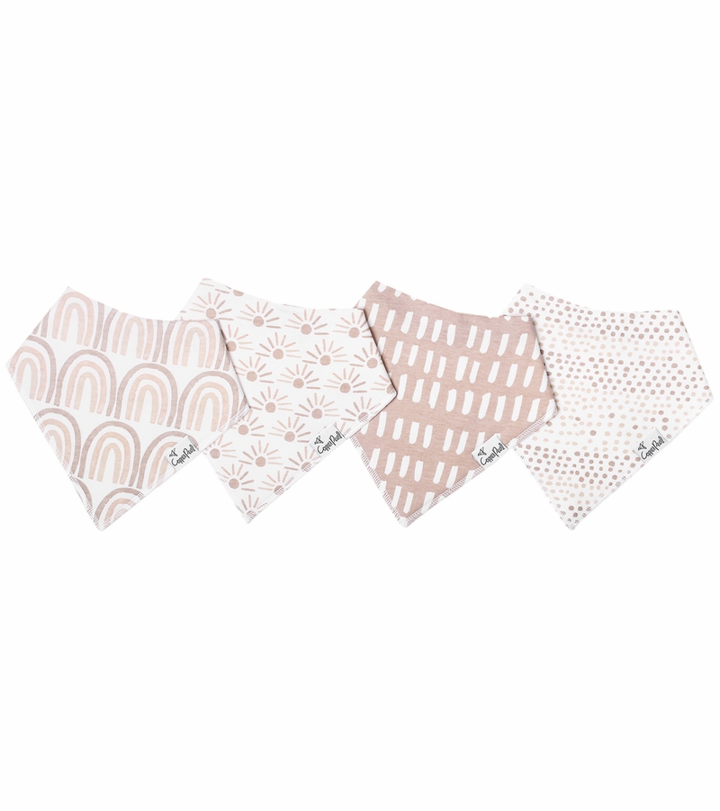 Copper Pearl Baby Bandana Bibs, 4 Pack Bliss