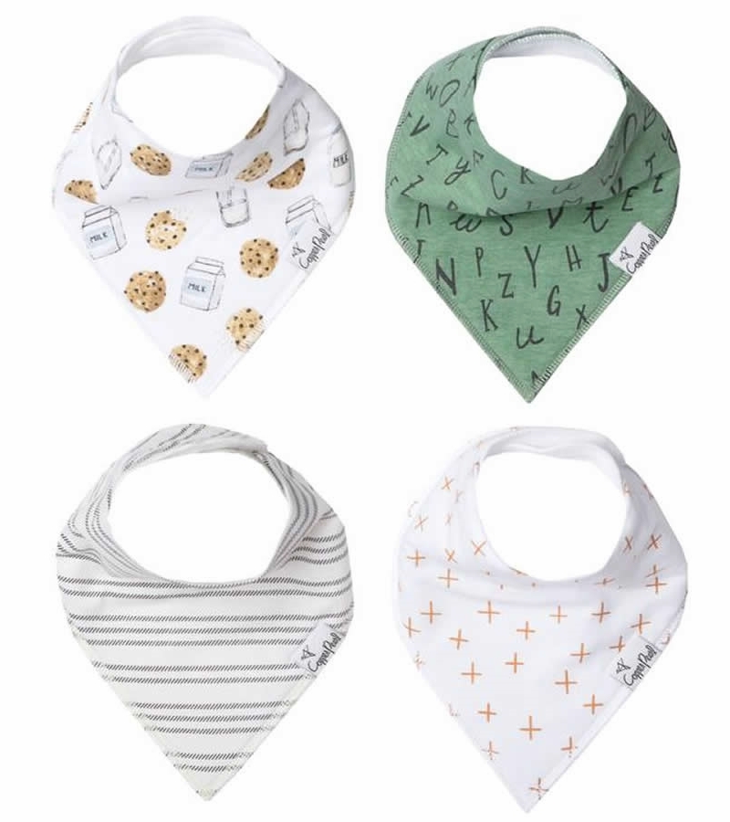Copper Pearl Baby Bandana Bibs, 4 Pack Chip