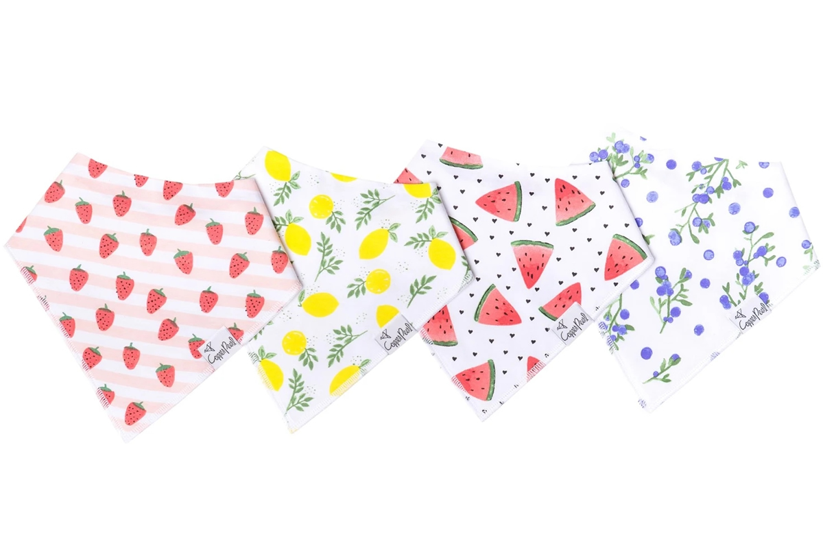 Copper Pearl Baby Bandana Bibs, 4 Pack - Georgia
