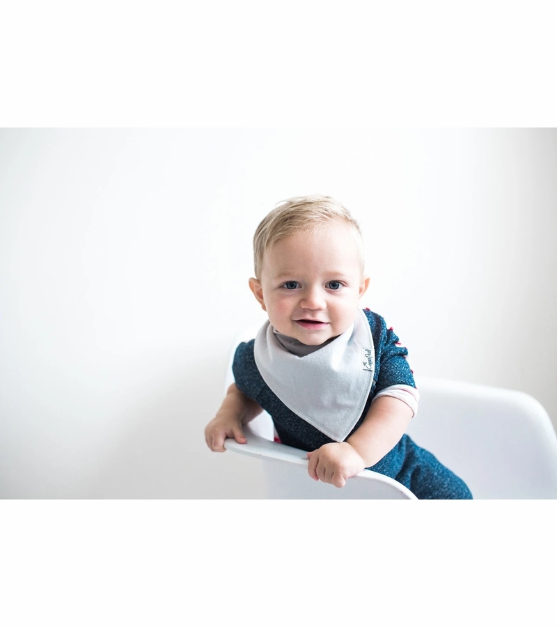 Copper Pearl Baby Bandana Bibs, 4 Pack Grey