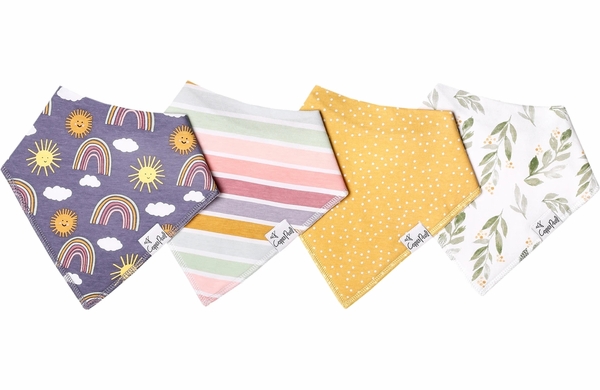Copper Pearl Baby Bandana Bibs, 4 Pack - Hope