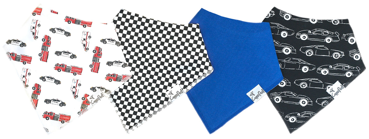 Copper Pearl Baby Bandana Bibs, 4 Pack - Nash
