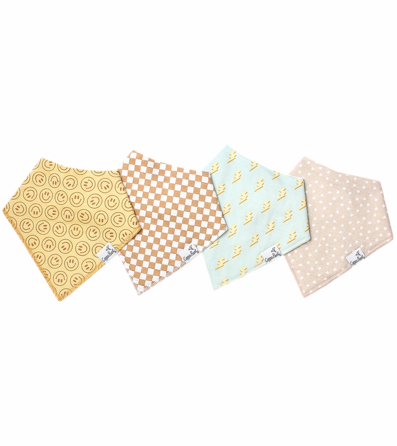 Copper Pearl Baby Bandana Bibs, 4 Pack Vance