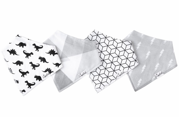 Copper Pearl Baby Bandana Bibs, 4 Pack - Wild