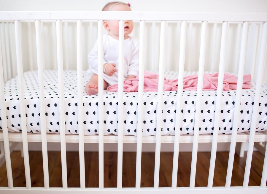 Copper Pearl Cotton Fitted Crib Sheet Smitten