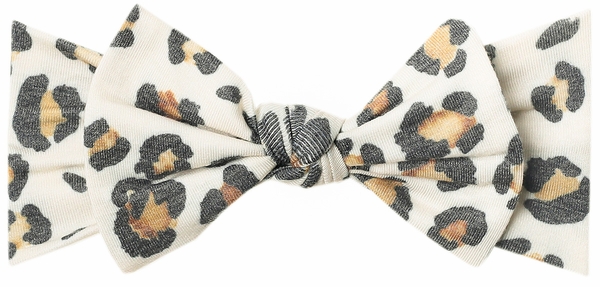 Copper Pearl Knit Headband Bow - Zara