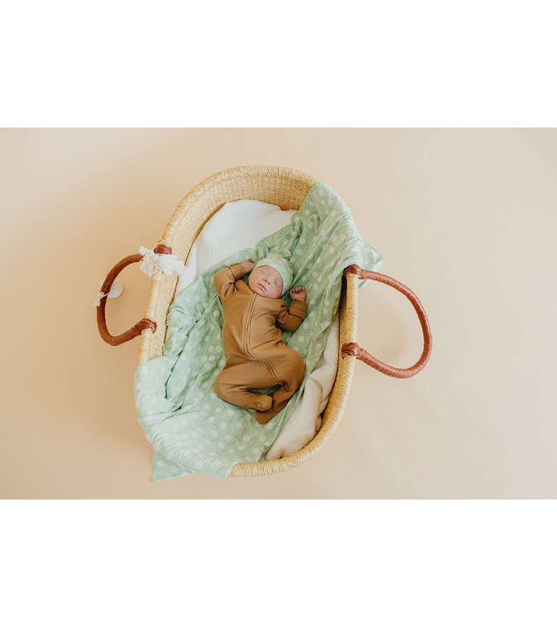 Copper Pearl Knit Swaddle Blanket Bogey