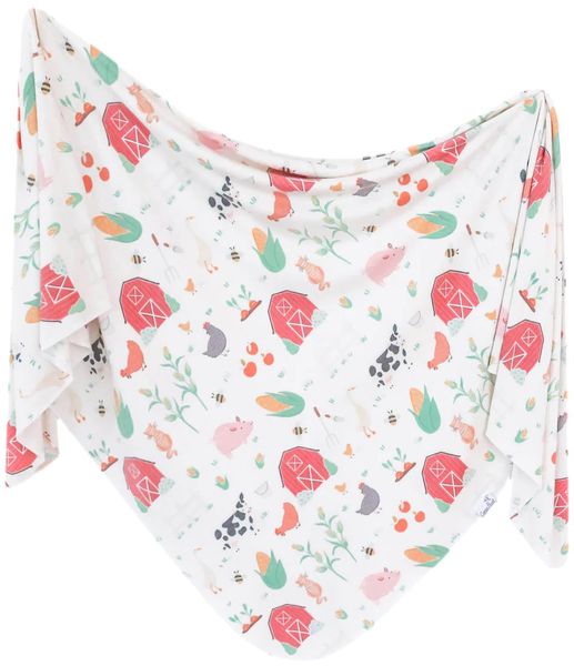 Copper Pearl Knit Swaddle Blanket Farmstead