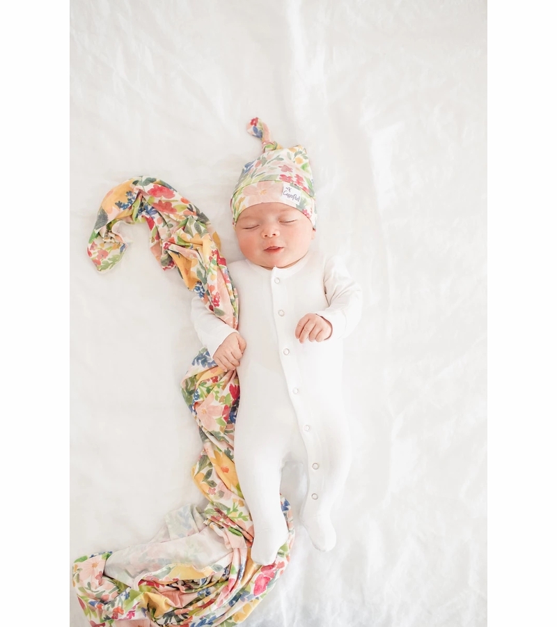 Copper Pearl Knit Swaddle Blanket Lark