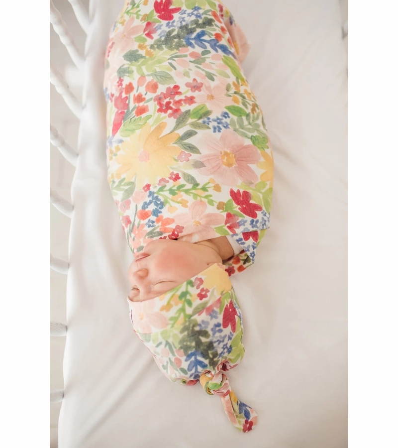 Copper Pearl Knit Swaddle Blanket Lark