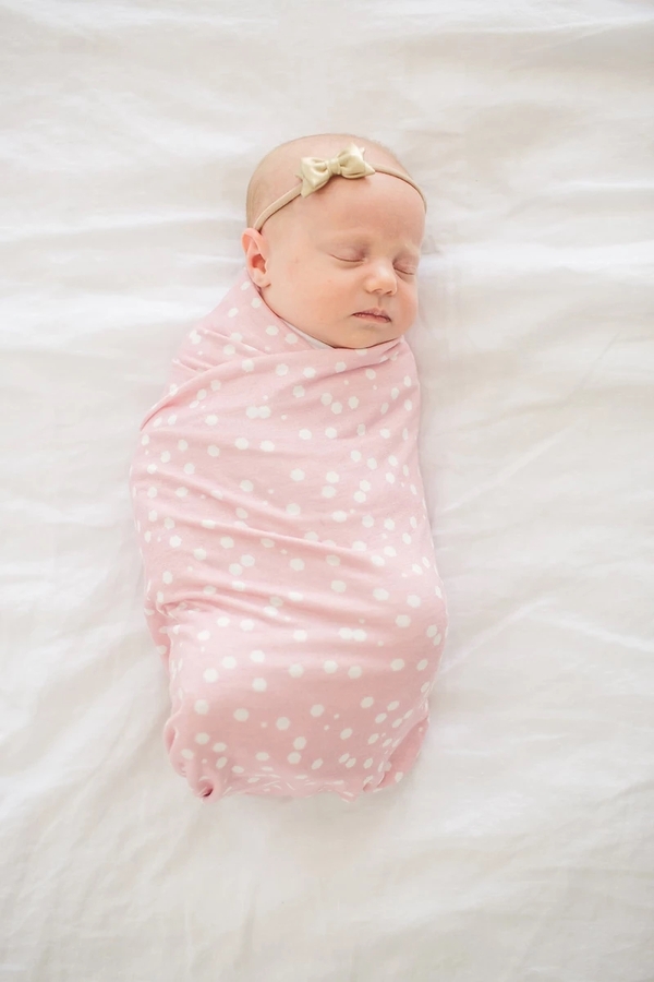 Copper Pearl Knit Swaddle Blanket Lucy