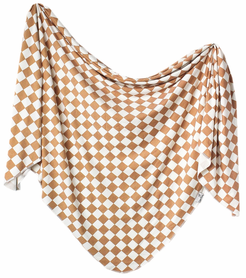 Copper Pearl Knit Swaddle Blanket Rad