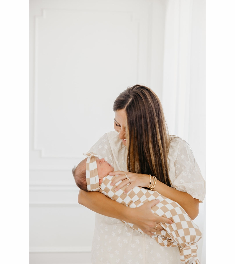 Copper Pearl Knit Swaddle Blanket Rad