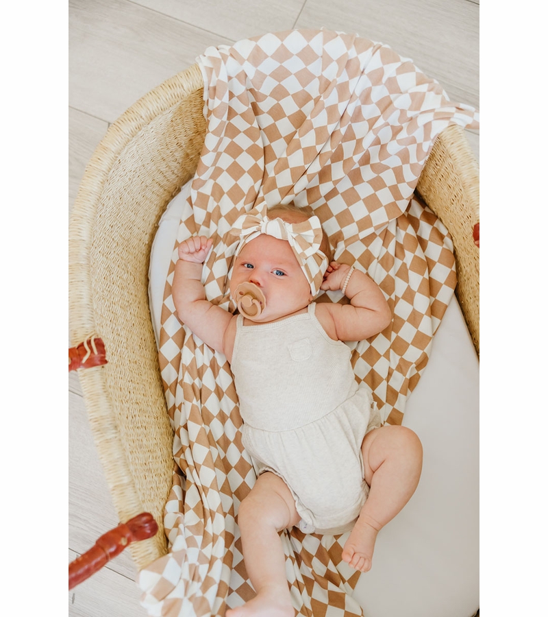 Copper Pearl Knit Swaddle Blanket Rad